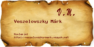 Veszelovszky Márk névjegykártya